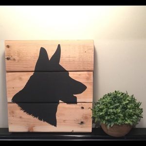 German Shepherd Wooden Decor